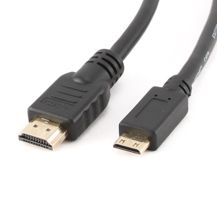 Аксессуар Gembird Cablexpert HDMI-miniHDMI 19M v1.4 3D Ethernet 1.8m Black CC-HDMI4C-6 аксессуар gembird cablexpert platinum usb 2 0 am microb 1m gold cc p musb02gd 1m
