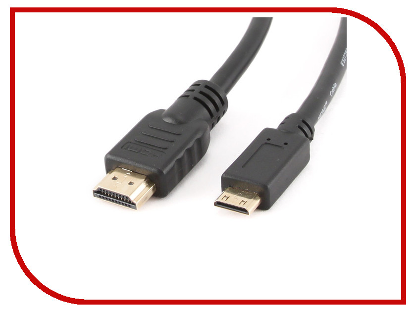 фото Аксессуар Gembird Cablexpert HDMI-miniHDMI 19M v1.4 3D Ethernet 3m Black CC-HDMI4C-10