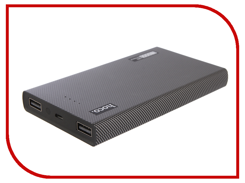 

Аккумулятор HOCO B12A Carbon fiber 13000mAh Grey