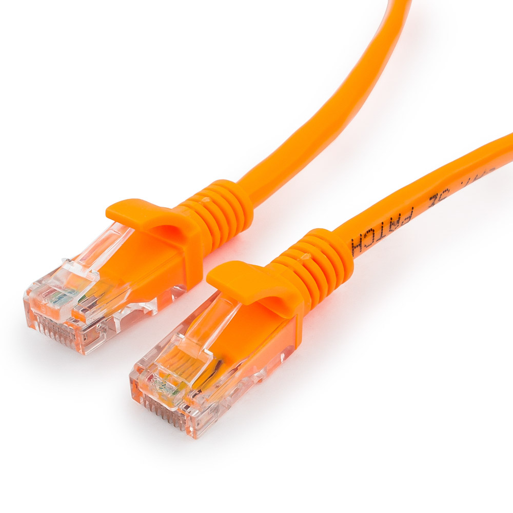 Сетевой кабель Gembird Cablexpert UTP cat.5e 0.5m Orange PP12-0.5M/O кабель gembird cablexpert schuko c13 6а 1m pc 186 1m