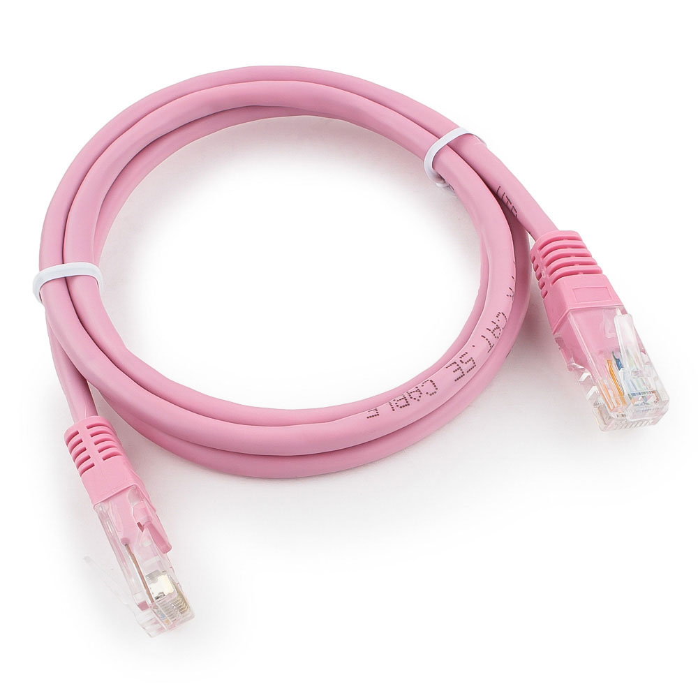 фото Сетевой кабель Gembird Cablexpert UTP cat.5e 1m Pink PP12-1m