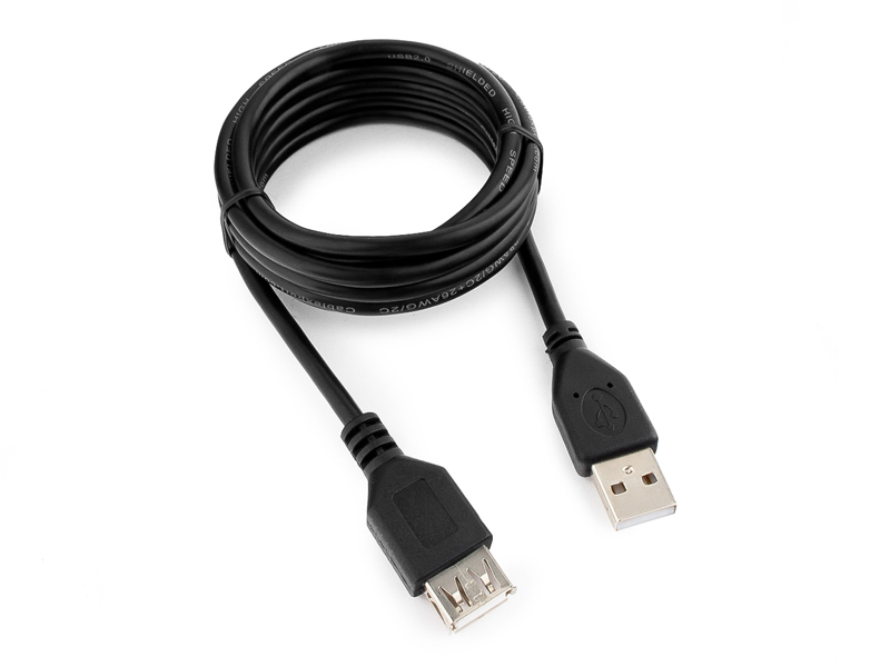 цена Аксессуар Gembird Cablexpert Pro USB2.0 AM/AF 1.8m Black CCP-USB2-AMAF-6