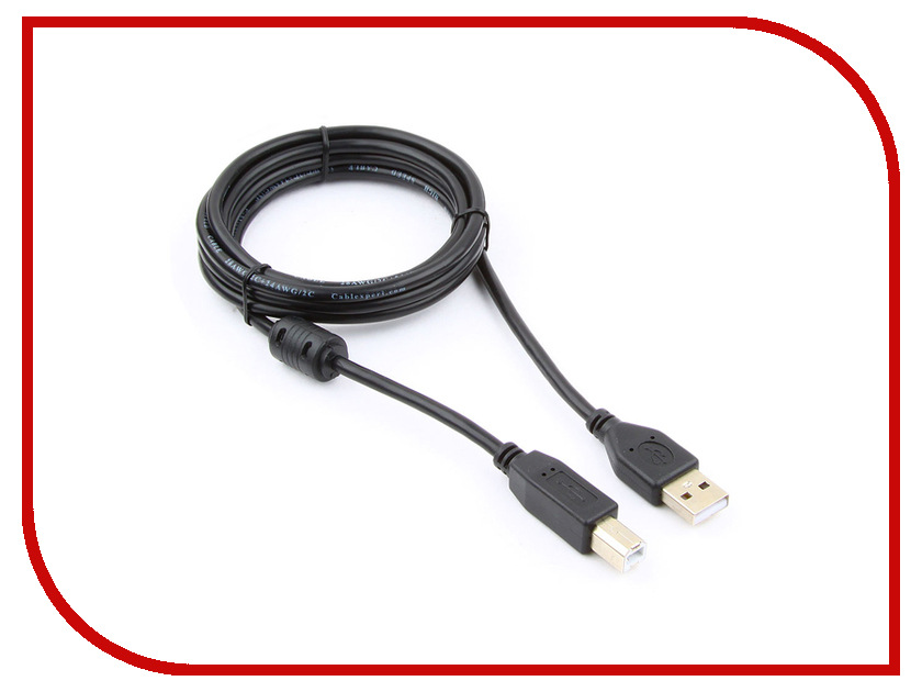 

Аксессуар Gembird Cablexpert Pro USB 2.0 AM/BM 1.8m Black CCF-USB2-AMBM-6, CCF-USB2-AMBM-6