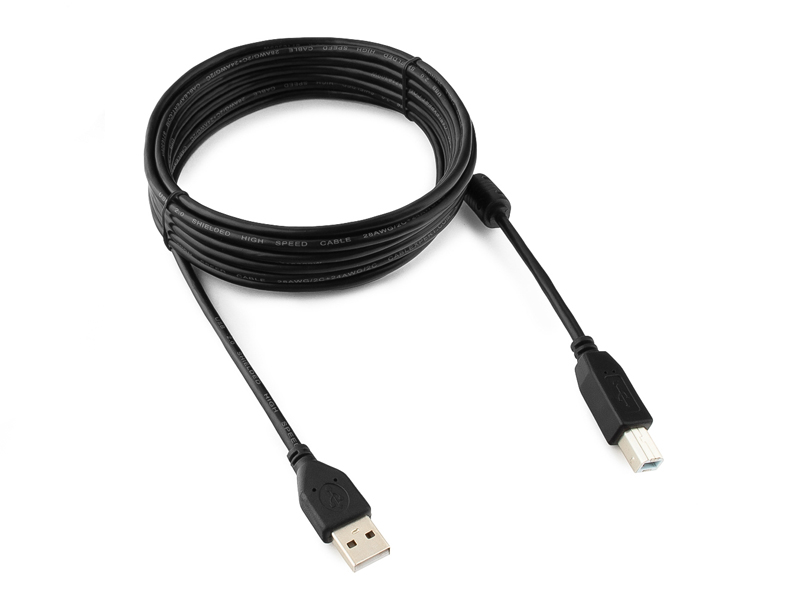 фото Аксессуар Gembird Cablexpert Pro USB 2.0 AM/BM 4.5m Black CCF-USB2-AMBM-15