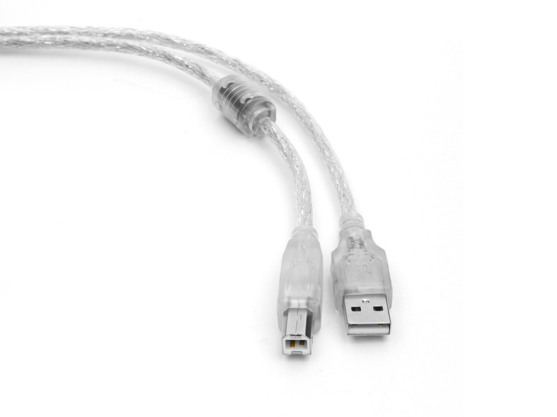 Аксессуар Gembird Cablexpert Pro USB 2.0 AM/BM 75cm Transparent CCF-USB2-AMBM-TR-0.75M