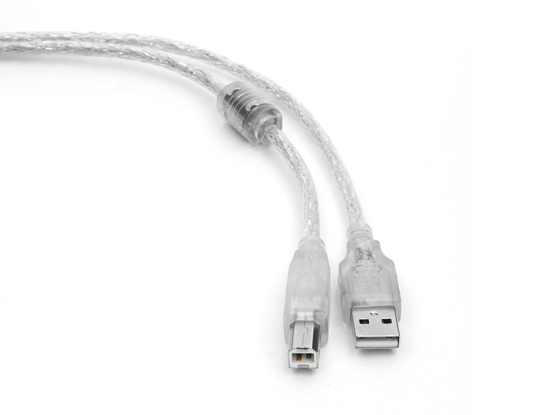 Аксессуар Gembird Cablexpert Pro USB 2.0 AM/BM 3m Transparent CCF-USB2-AMBM-TR-10
