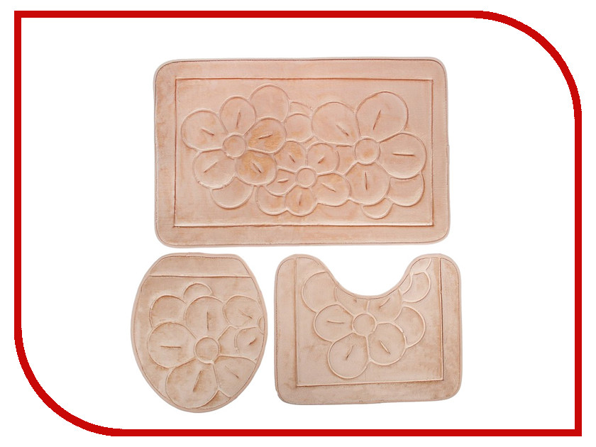 

Коврик Доляна Набор Лютики 3шт Beige 1515811