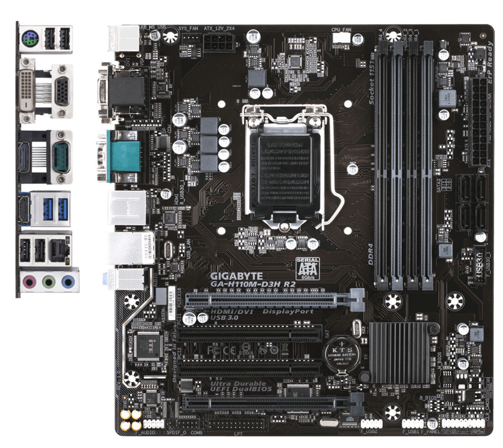 

Материнская плата GigaByte GA-H110M-D3H R2, GA-H110M-D3H R2