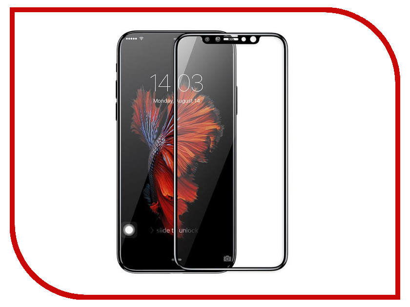 

Аксессуар Защитное стекло Deppa 3D для APPLE iPhone X Black frame 62393