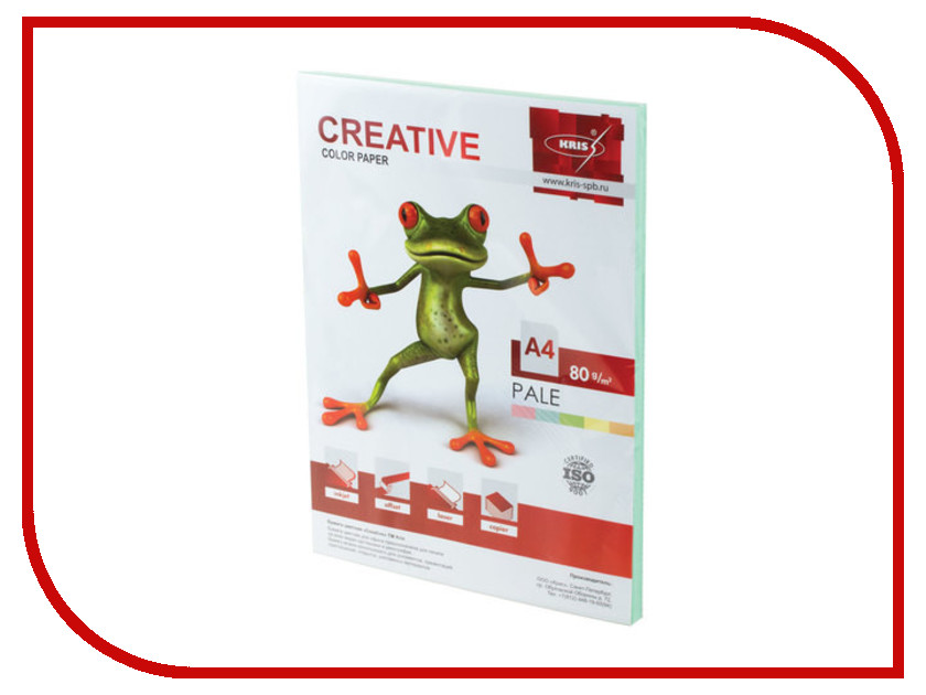 

Бумага Kris Creative color A4 80g/m2 100 листов Pastel Green 110500