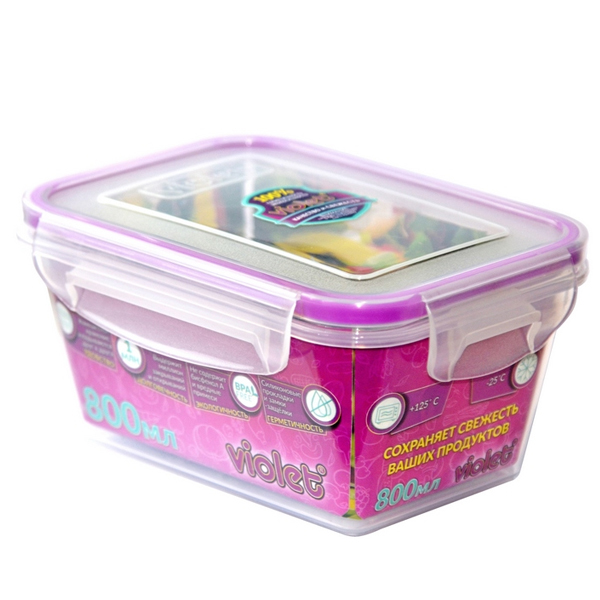 

Контейнер Виолет 092/08 800ml Transparent 4627106338484, 092/08