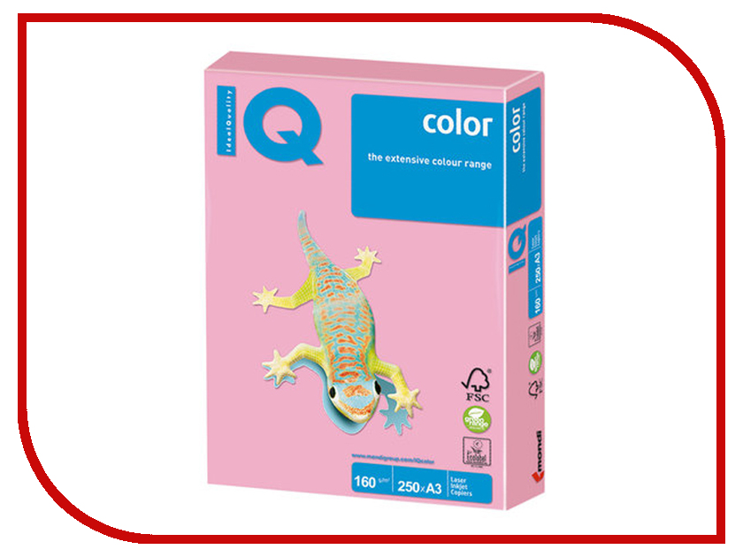 

Бумага IQ Color A3 160g/m2 250 листов Pastel Pink PI25 110814