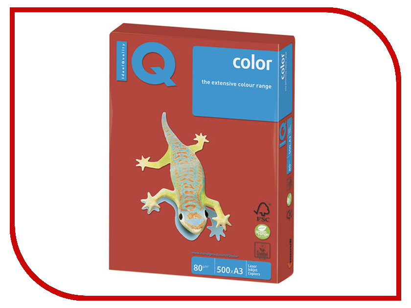 

Бумага IQ Color A3 80g/m2 500 листов Coral Red CO44 110683