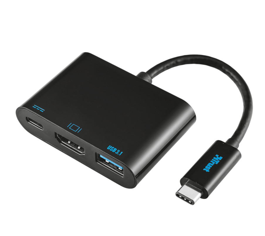 

Адаптер Trust USB - Type-C Multiport Adapter 21260, USB - Type-C