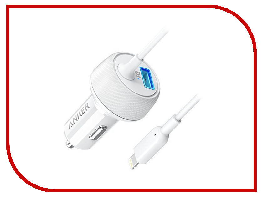 

Зарядное устройство Anker PowerDrive 2 Elite with Lightning Connector White A2214H21