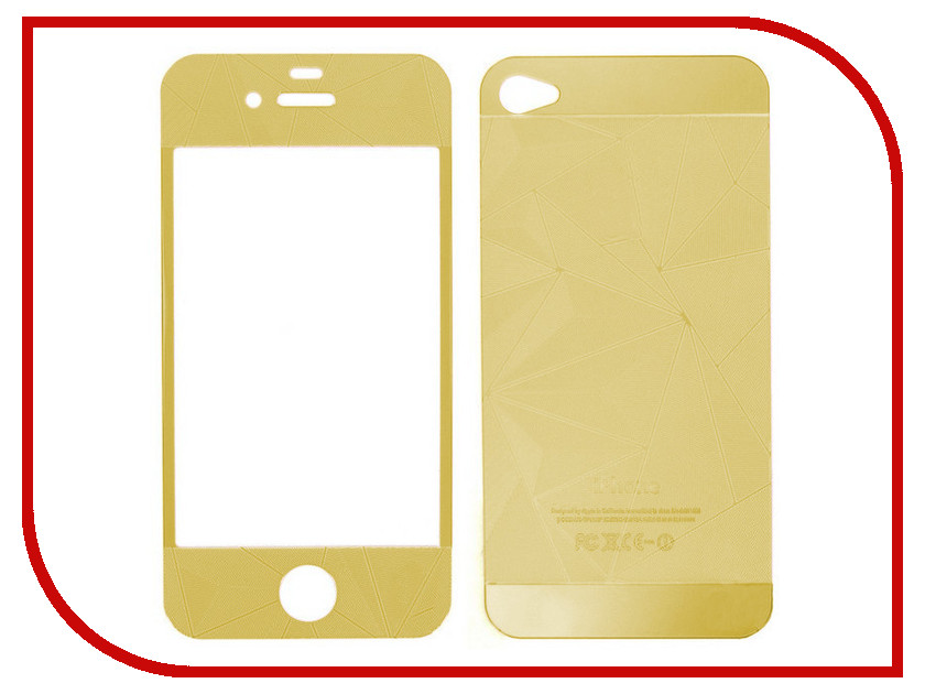 

Аксессуар Защитное стекло Krutoff Group для APPLE iPhone 4 / 4S Gold 21652