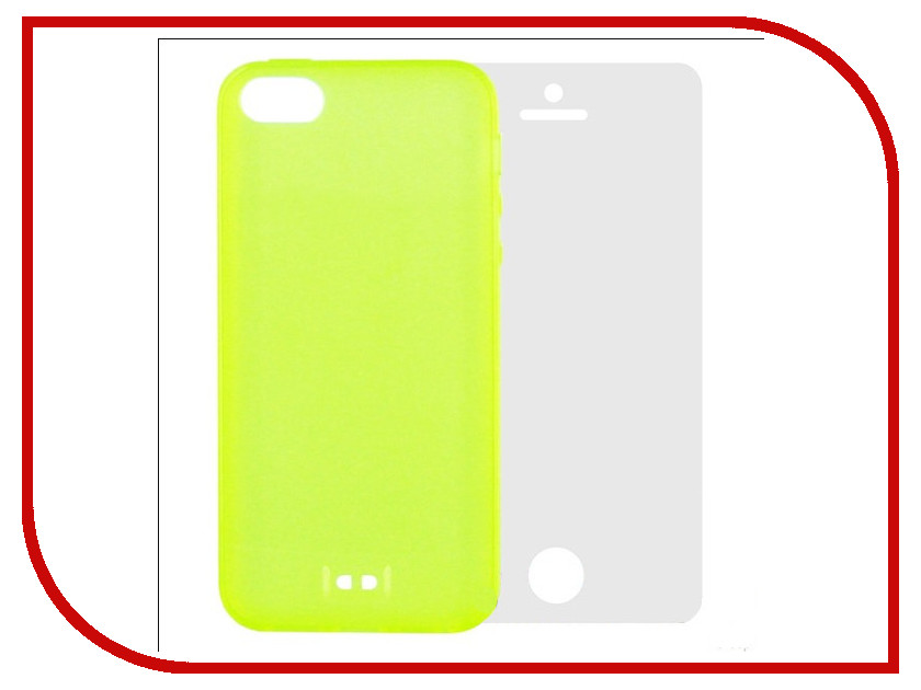 

Аксессуар Чехол Krutoff BASEUS Colorful Case + пленка на переднюю панель для APPLE iPhone 5 Green 47034