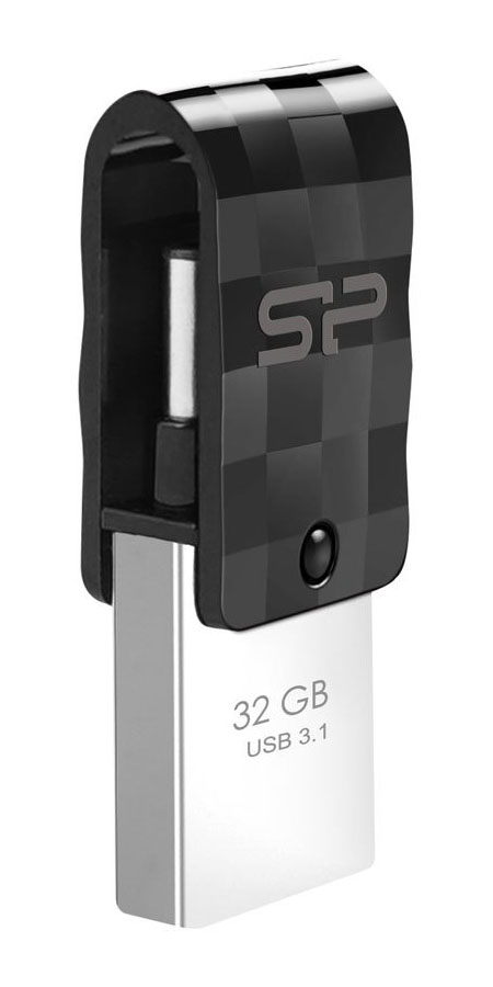 

USB Flash Drive 32Gb - Silicon Power Mobile C31 USB 3.1 / USB Type-C Black SP032GBUC3C31V1K, Mobile C31 SP032GBUC3C31V1K