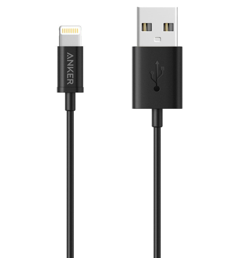 фото Аксессуар Anker USB - Lightning MFI 90cm Black A7101H12