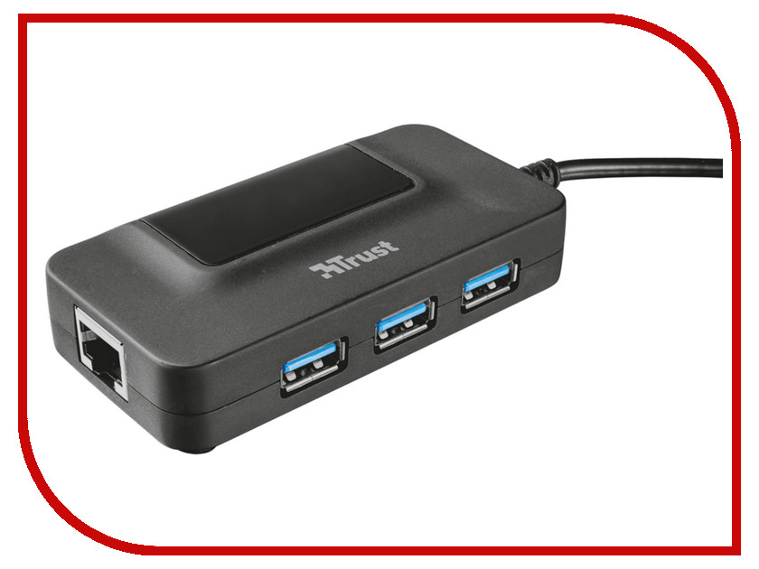 

Хаб Trust Oila 3 ports USB 3.0 + Network port 20789