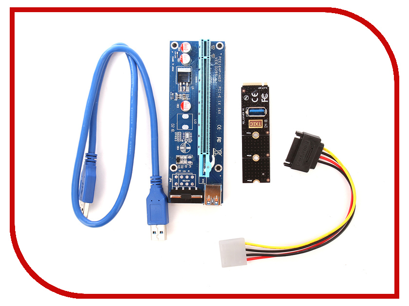 

Аксессуар Адаптер Espada M2 to PCI-e x16 4pin USB Riser card M2PCIeKIt01