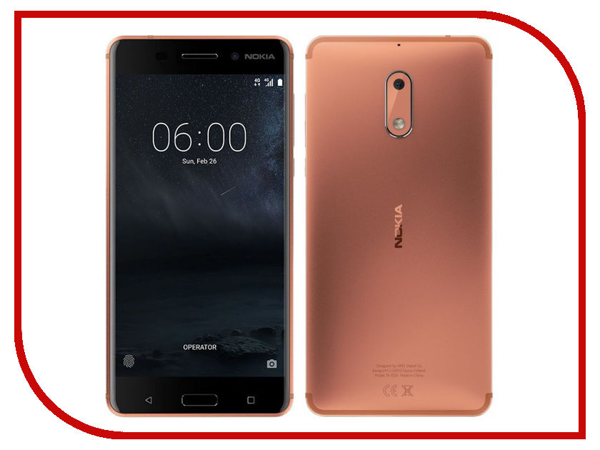 

Сотовый телефон Nokia 6 Dual Sim Copper