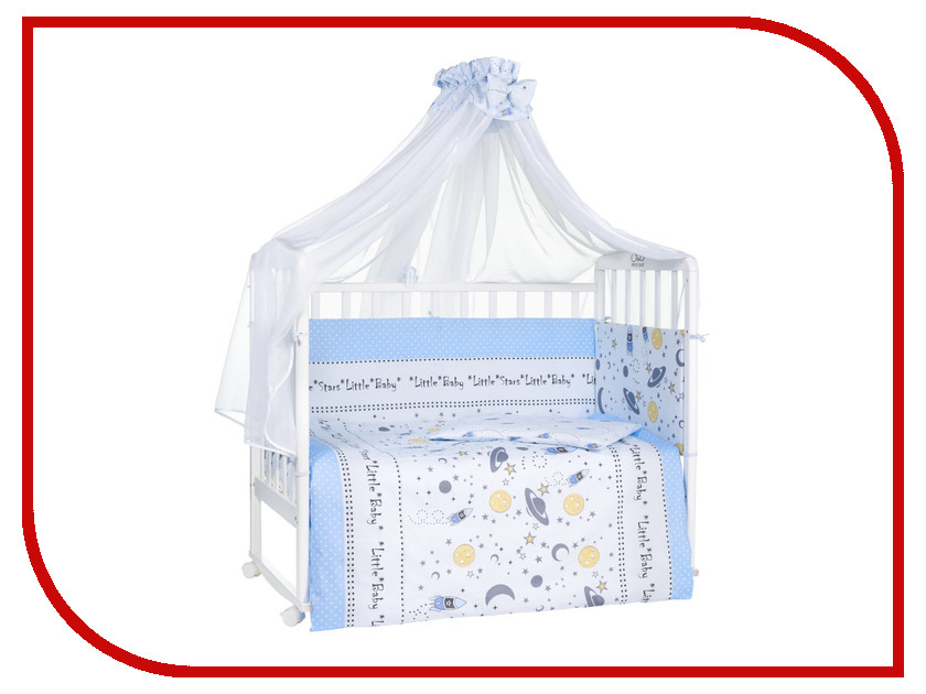 

Комплект Sweet Baby Cosmo Сатин Light Blue 7 предметов, Cosmo