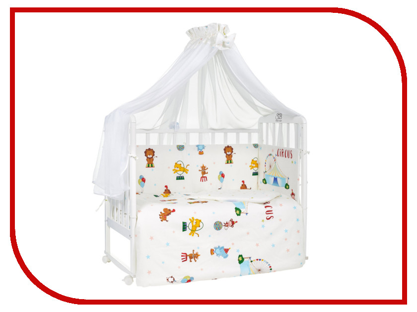 

Комплект Sweet Baby Circo Сатин Avorio 412841 milc 7 предметов, Circo
