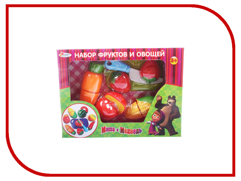 

Игра Играем вместе Набор фруктов и овощей Маша и Медведь B847982-R