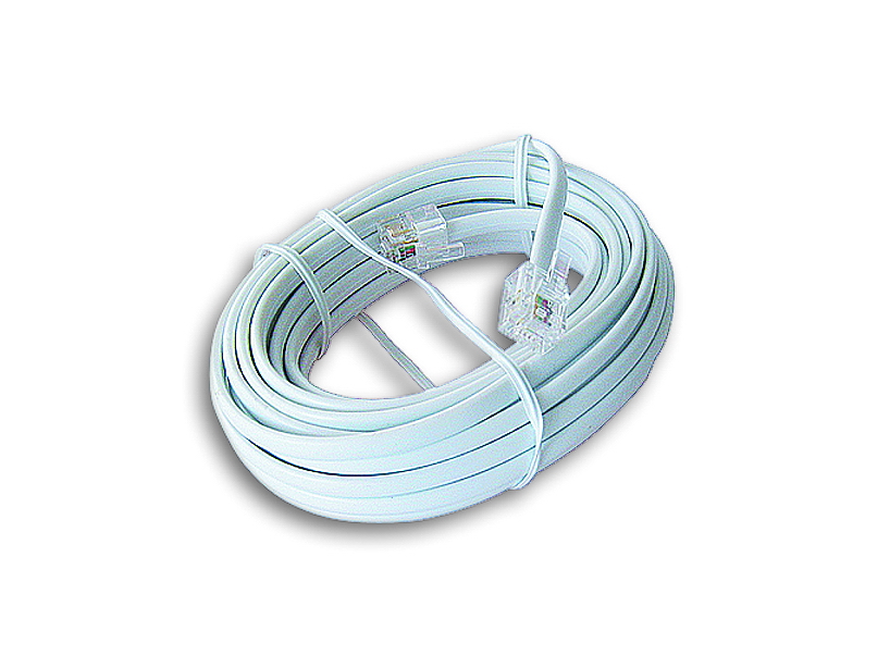 

Сетевой кабель Gembird TC6P4C-3M 3m White - телефонный, TC6P4C
