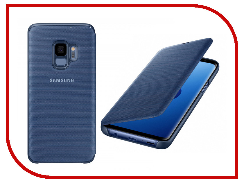 

Аксессуар Чехол-книжка Samsung Galaxy S9 LED View Cover Blue EF-NG960PLEGRU