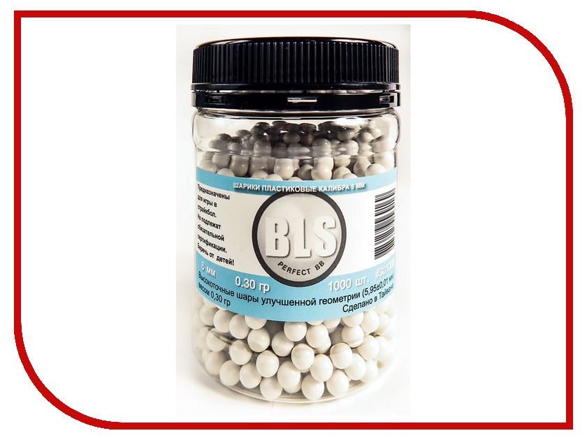 

Аксессуар Шарики пластиковые BLS 0.30g 6mm 1000шт White