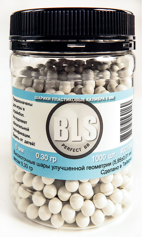 фото Шарики пластиковые bls 0.30g 6mm 1000шт white