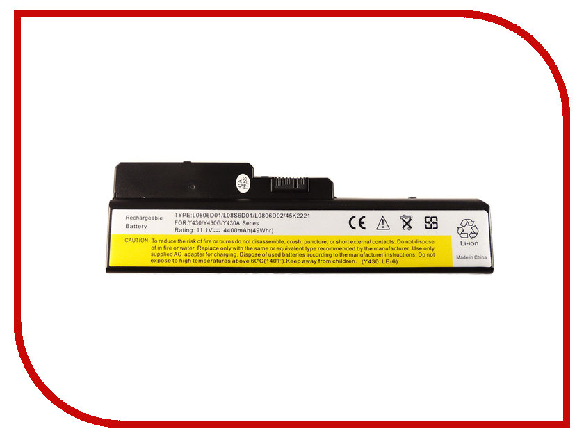 

Аккумулятор 4parts LPB-Y430 для Lenovo IdeaPad Y430/V450/B430/N500 Series 11.1V 4400mAh