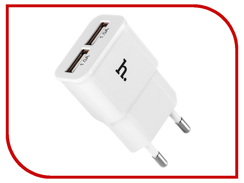 

Зарядное устройство HOCO 2xUSB UH202 White