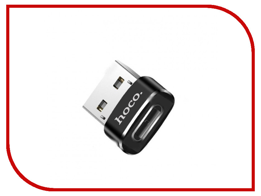 фото Аксессуар Hoco USB - Type-C OTG Black UA6