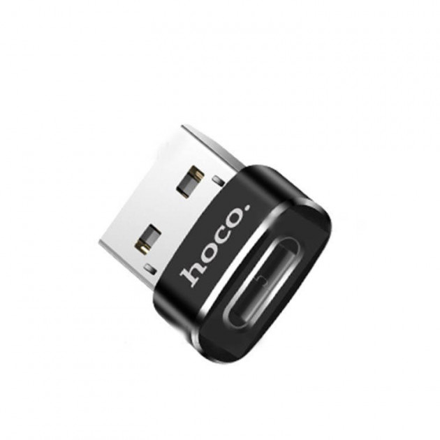 цена Аксессуар Hoco USB - Type-C OTG Black UA6