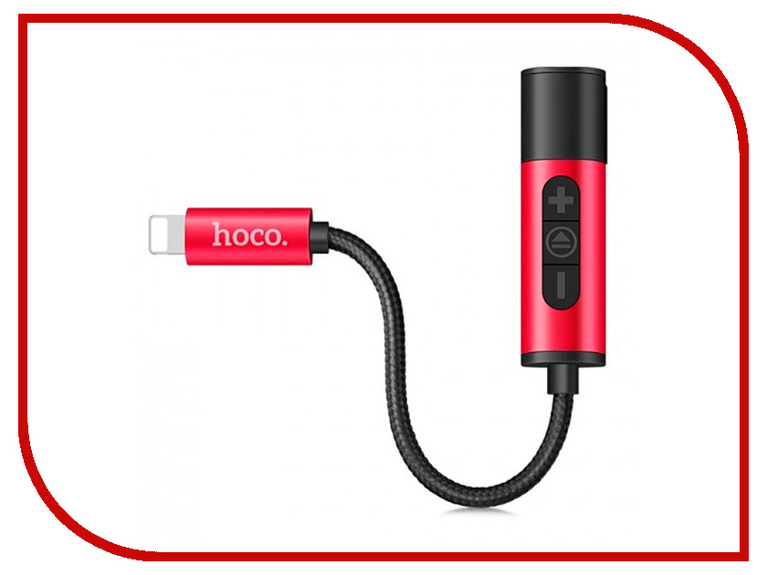 фото Аксессуар Hoco LS6 Lightning to 3.5mm Red