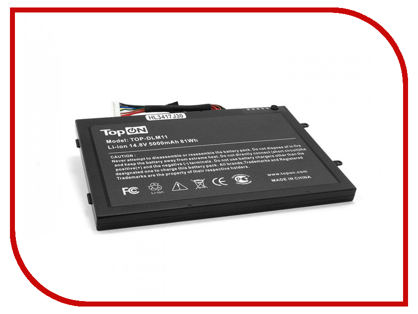 

Аккумулятор TopON TOP-DLM11 14.8V 4400mAh для DELL Alienware M11X/M14x