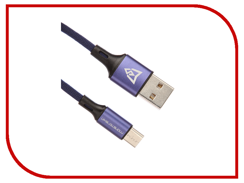 

Аксессуар Monsterskin Raptor USB - Type-C 1.2m Blue 11384