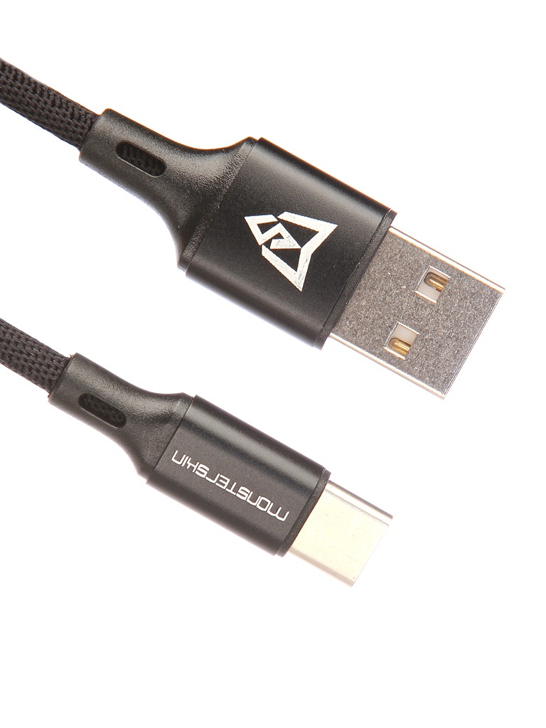 

Аксессуар Monsterskin Raptor USB - Type-C 0.25m Black 11405, USB - Type-C