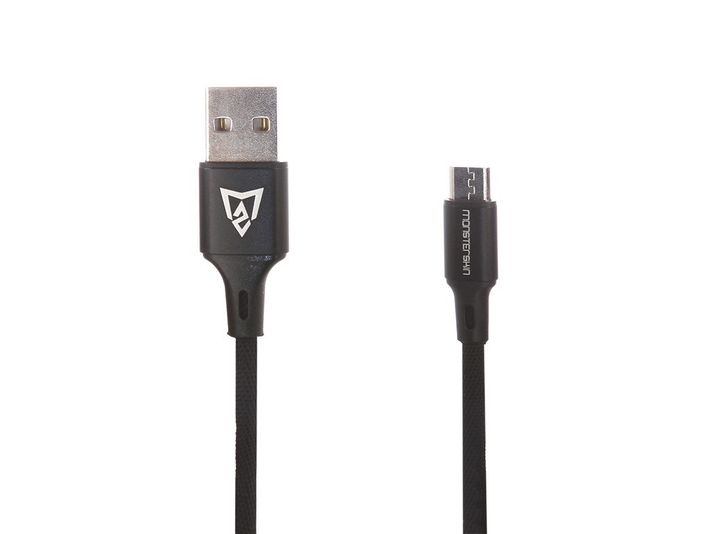 

Аксессуар Monsterskin Raptor USB - microUSB 2.0m Black 11390, USB - microUSB