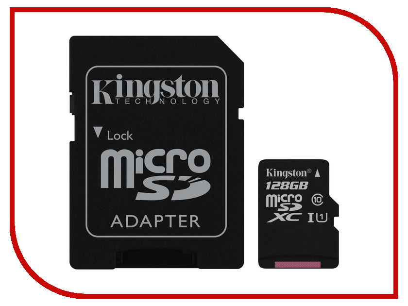 фото Карта памяти 128Gb - Kingston Micro Secure Digital HC Class10 UHS-I SDCS/128GB