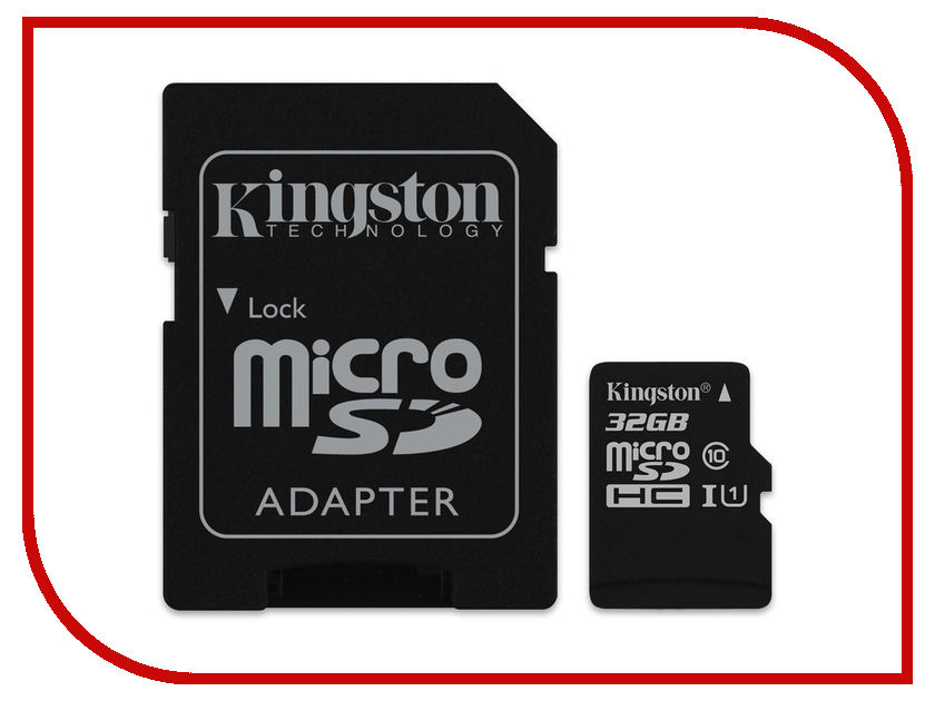 фото Карта памяти 32Gb - Kingston Micro Secure Digital HC Class10 UHS-I SDCS/32GB