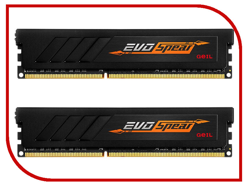 

Модуль памяти GeIL EVO Spear DDR4 DIMM 2400MHz PC4-19200 CL16 - 8Gb KIT (2x4Gb) GSB48GB2400C16DC