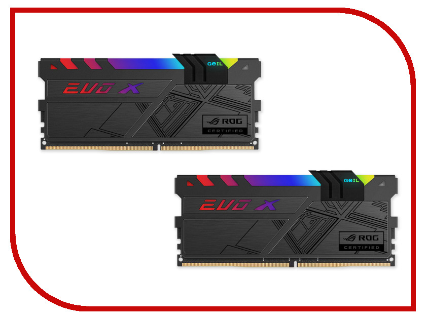 

Модуль памяти GeIL EVO X ROG DDR4 DIMM 3000MHz PC4-24000 CL15 - 32Gb KIT (2x16Gb) GREXR432GB3000C15AQC