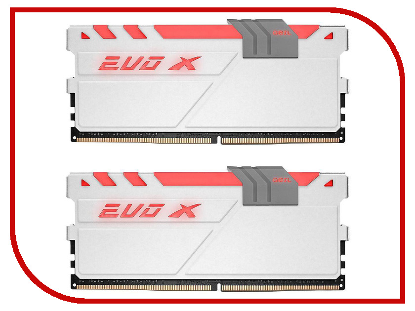 

Модуль памяти GeIL EVO X DDR4 DIMM 3000MHz PC4-24000 CL16 - 16Gb KIT (2x8Gb) GEXG416GB3000C16ADC