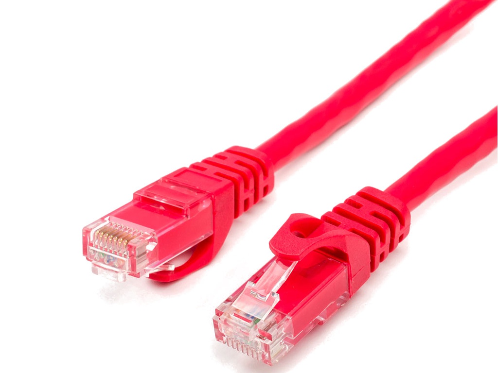 Сетевой кабель ATcom UTP cat.6 RJ45 0.5m Red AT9219