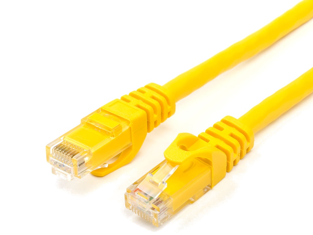 Zakazat.ru: Сетевой кабель ATcom UTP cat.6 RJ45 1m Yellow AT3443