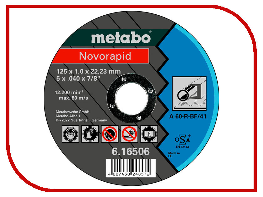 

Metabo Novorapid 125x1.0 Отрезной для стали 616506000